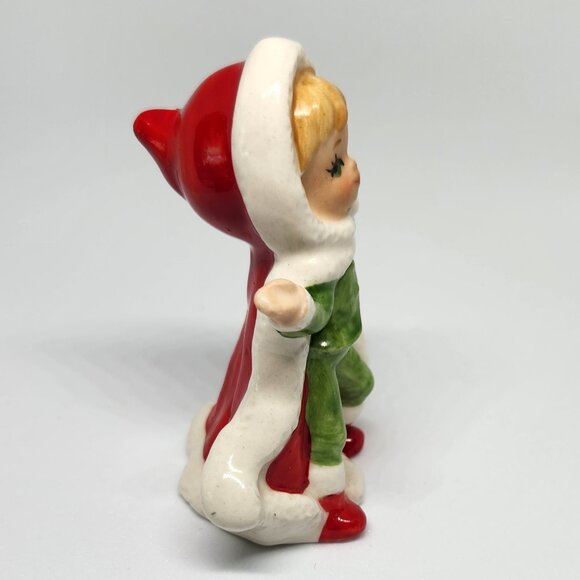 Lefton Pixie Vintage Christmas Figurine Holiday Decor - Picture 4 of 5